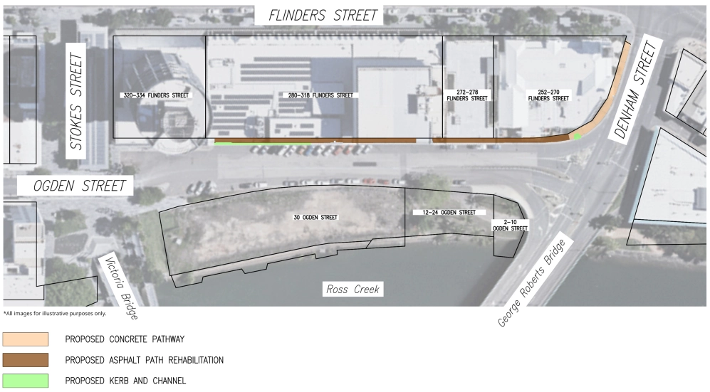 Location of the Odgen Street Roadworks