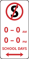 Parking Sign - School Zone