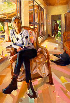 Seabastion Toast, How the Light Gets In 2023, Portrait of Karlee Rawkins, Oil on canvas, 181 x 121 cm. Image courtesy of the artist.
