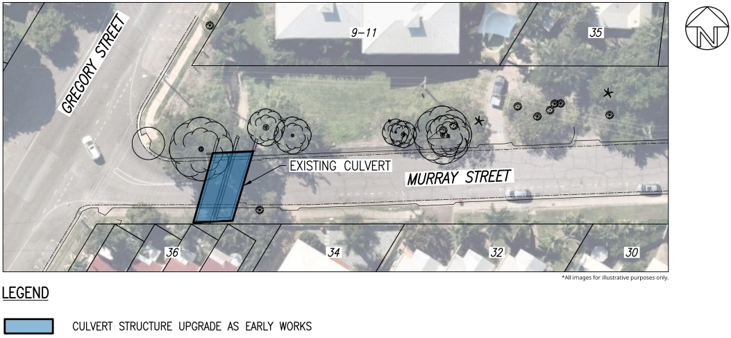 Murray Street Culvert Upgrade location