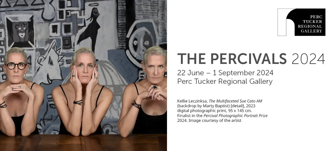 The Percivals 2024. 22 June to 1 September 2024 at Perc Tucker Regional Gallery. Image of Kellie Leczinksa's The Multifaceted Sue Cato AM digital photograph.