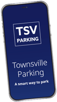 Townsville Parking App on a phone