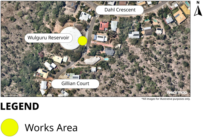 Location of Dahl Crescent Reservoir Renewal