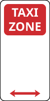 Parking Sign - Taxi Zone