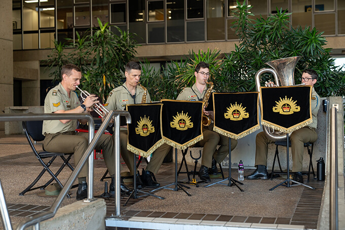 Australian Army Band playing music