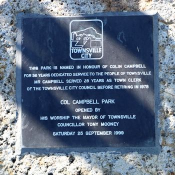 Col Campbell Park Plaque