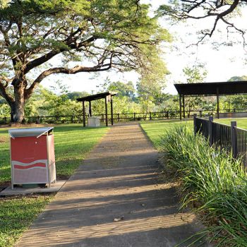 Wes Barrett Park Pathway and Bin