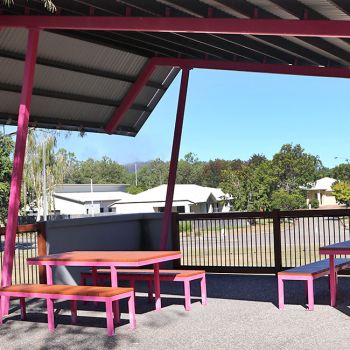 Jeff Caddies Park Sheltered Picnic Tables 