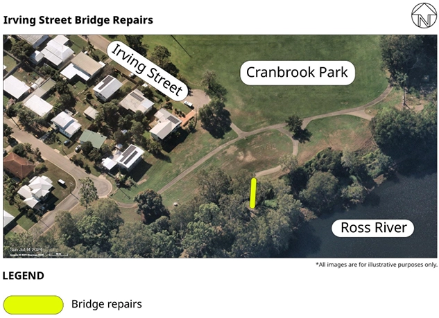 Irving Street Bridge Repairs map