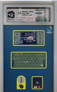 Coin and Card Parking Meter