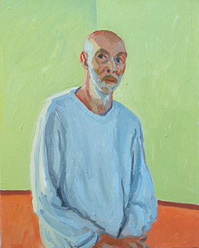 Mark Dober, Self portrait 2024, Portrait of Mark Dober, Oil on canvas, 50 x 40 cm. Image courtesy of the artist.