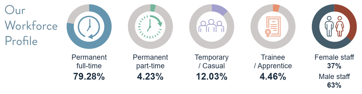 Image showing breakdown of workforce profile